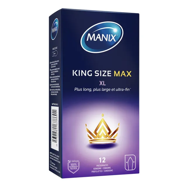 Manix King Size Max préservatifs x12 XL extra-fin