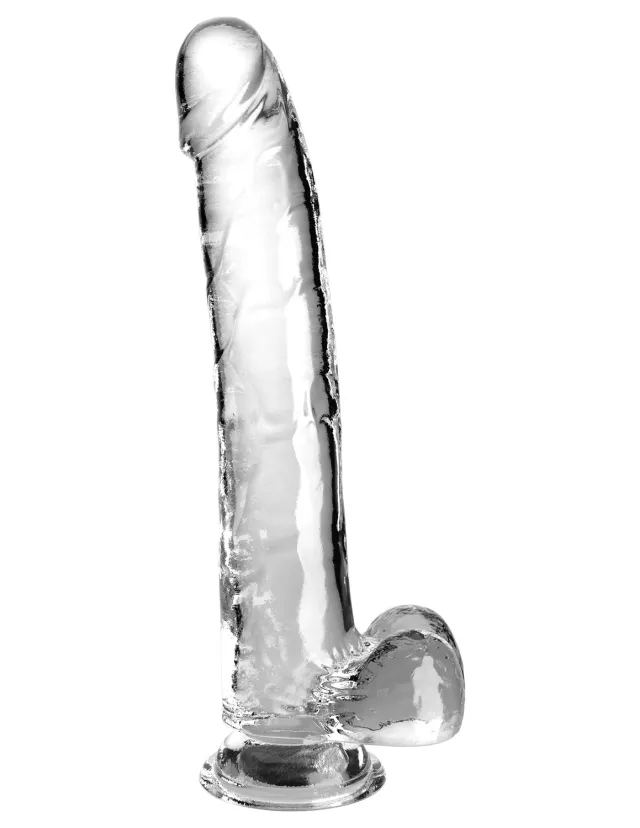King Cock Clear 11" gode transparent ventouse réaliste