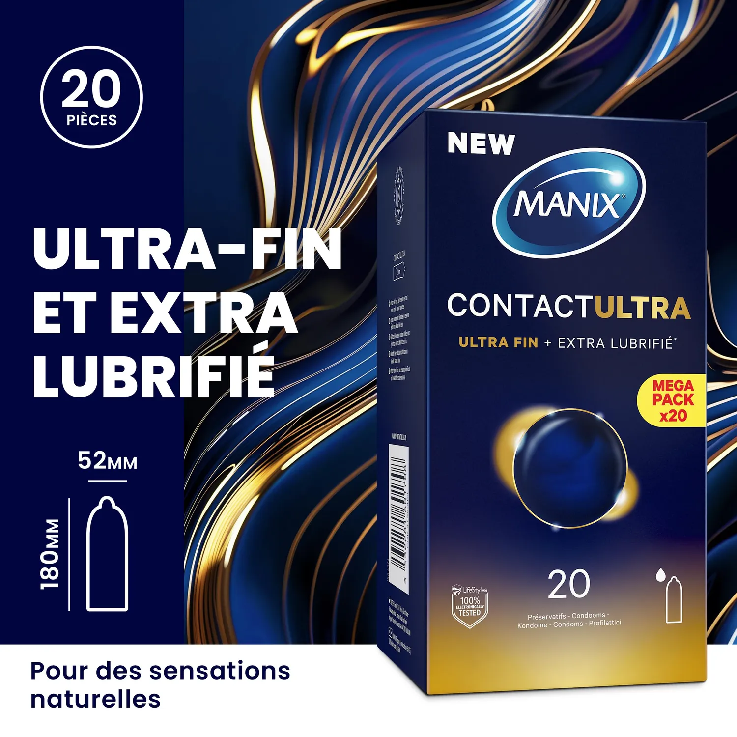 Manix Contact Ultra préservatifs boîte de 20 ultra-fins