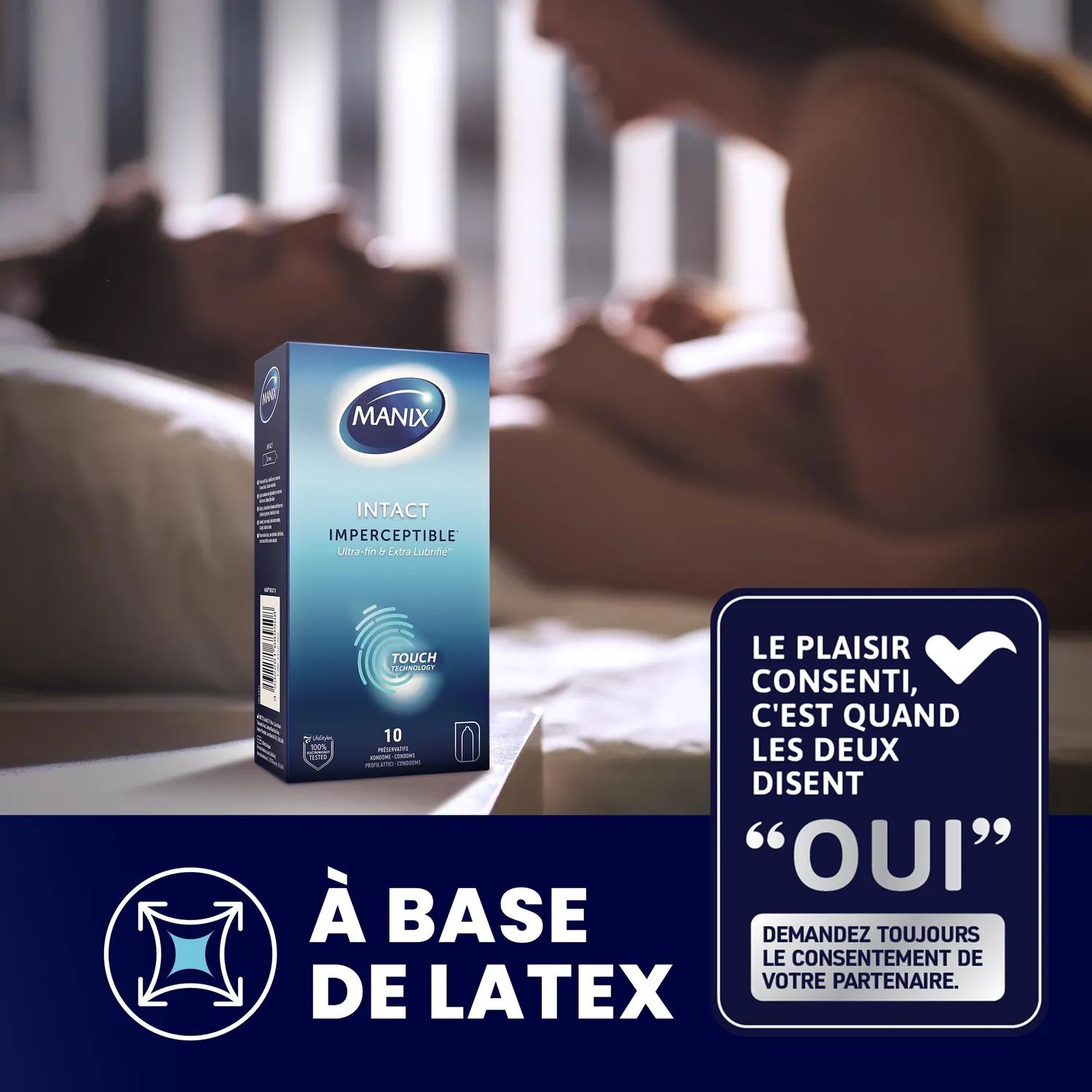 Manix Intact préservatifs latex extra-fins x10