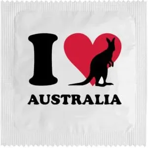 Callvin Australie I LOVE AUSTRALIA préservatif latex fin