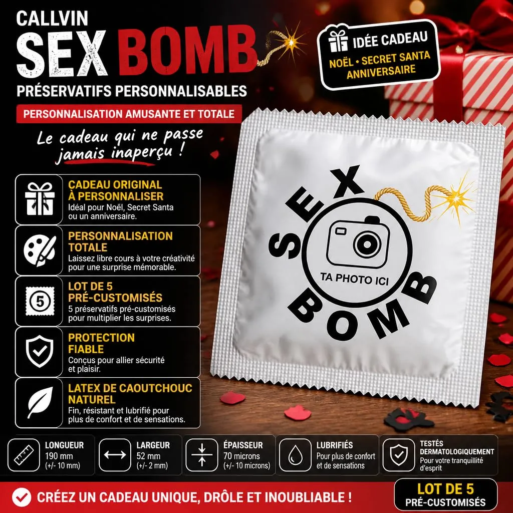 Callvin Sex Bomb préservatifs lot de 5 latex fin