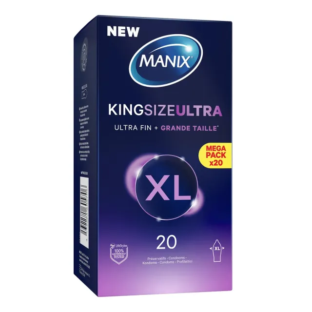 Manix King Size Ultra préservatifs x20 XL ultra-fin