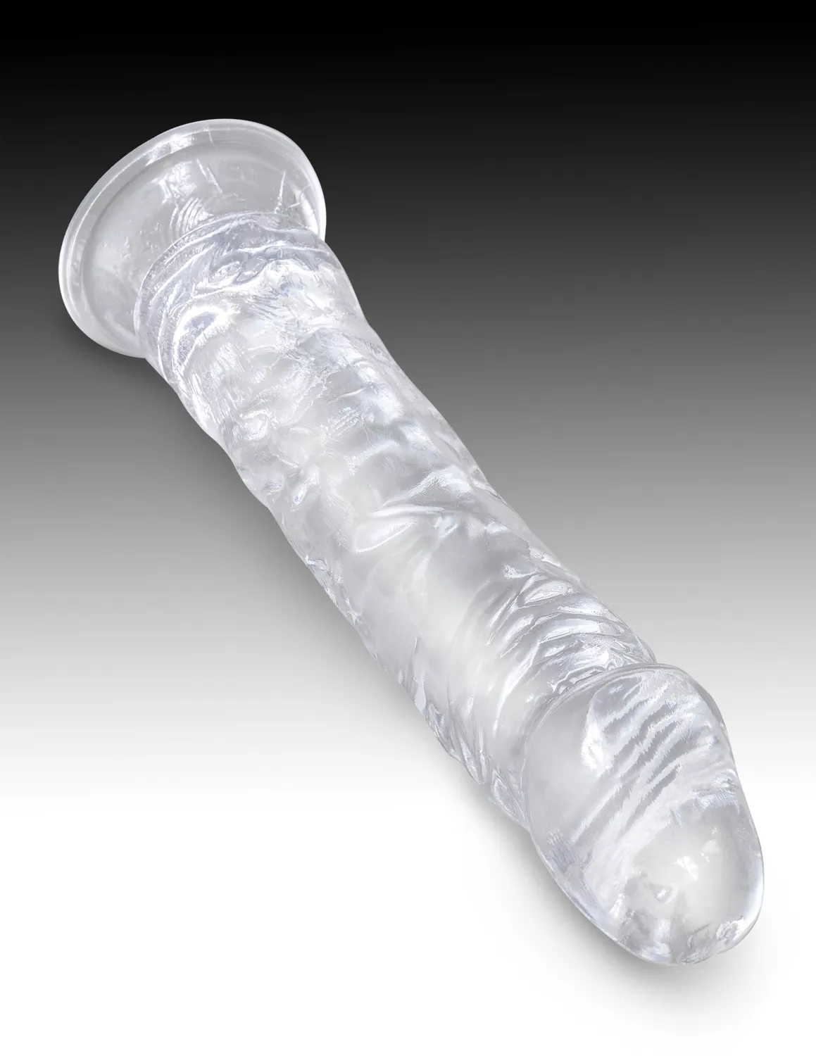 King Cock Clear 8" gode transparent réaliste ventouse