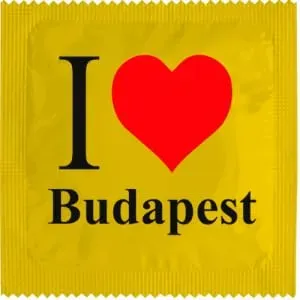 Callvin Hongrie I Love Budapest Jaune préservatif latex fin