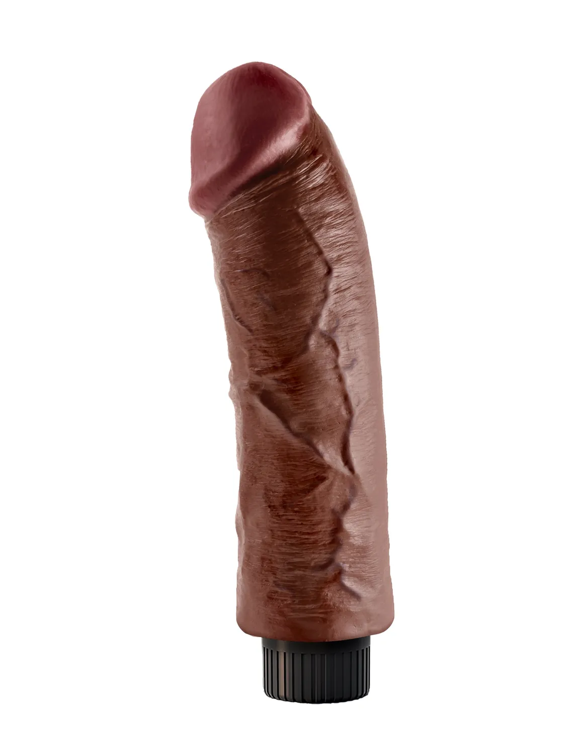 King Cock 8" gode vibrant ventouse marron