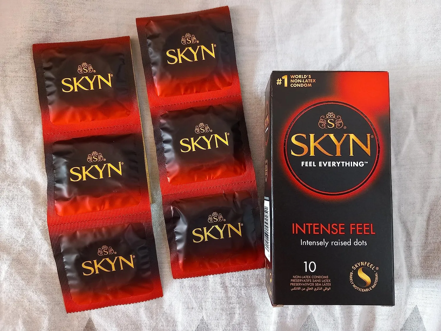 SKYN Intense Feel préservatifs x10 sans latex perlés