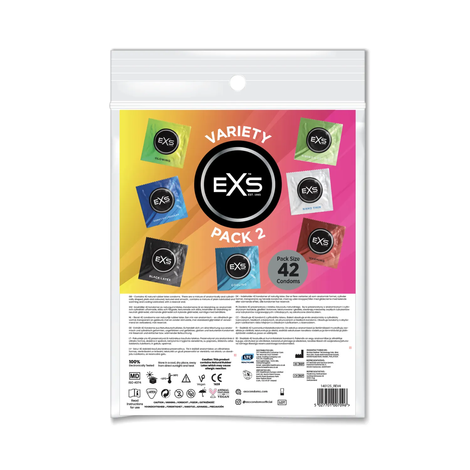 EXS Variety Pack 2 préservatif assortiment 48 pièces