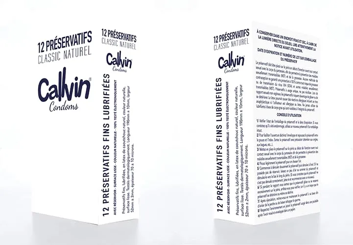 Callvin Boîte préservatifs personnalisables lot de 12 fin
