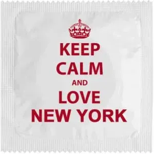 Callvin États-Unis Keep Calm and Love New York préservatif latex fin