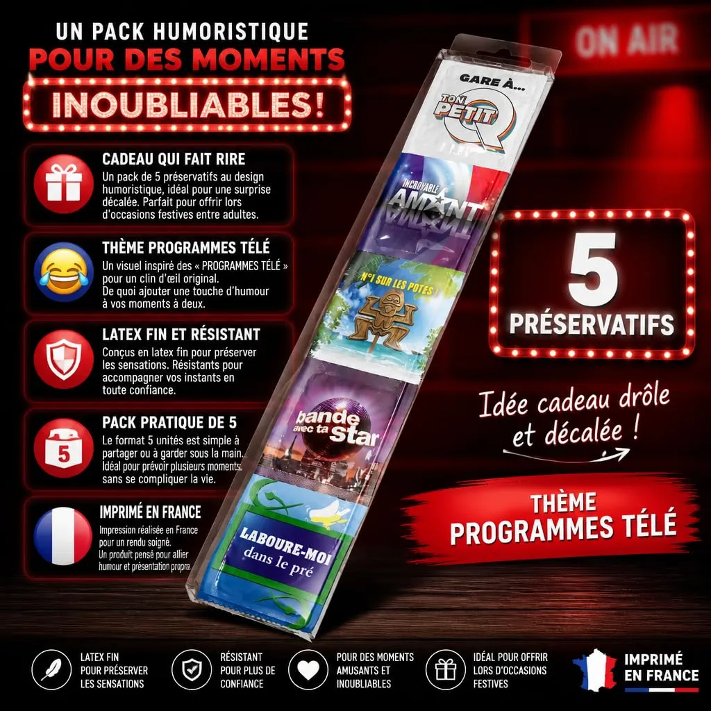 Callvin Packs Programmes Télé préservatifs x5 humour