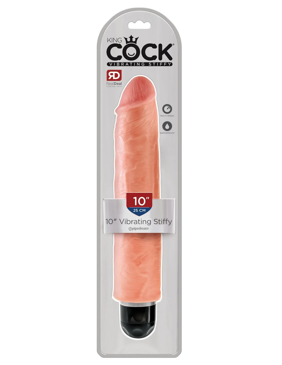 King Cock 10" Vibrating Stiffy gode vibrant clair