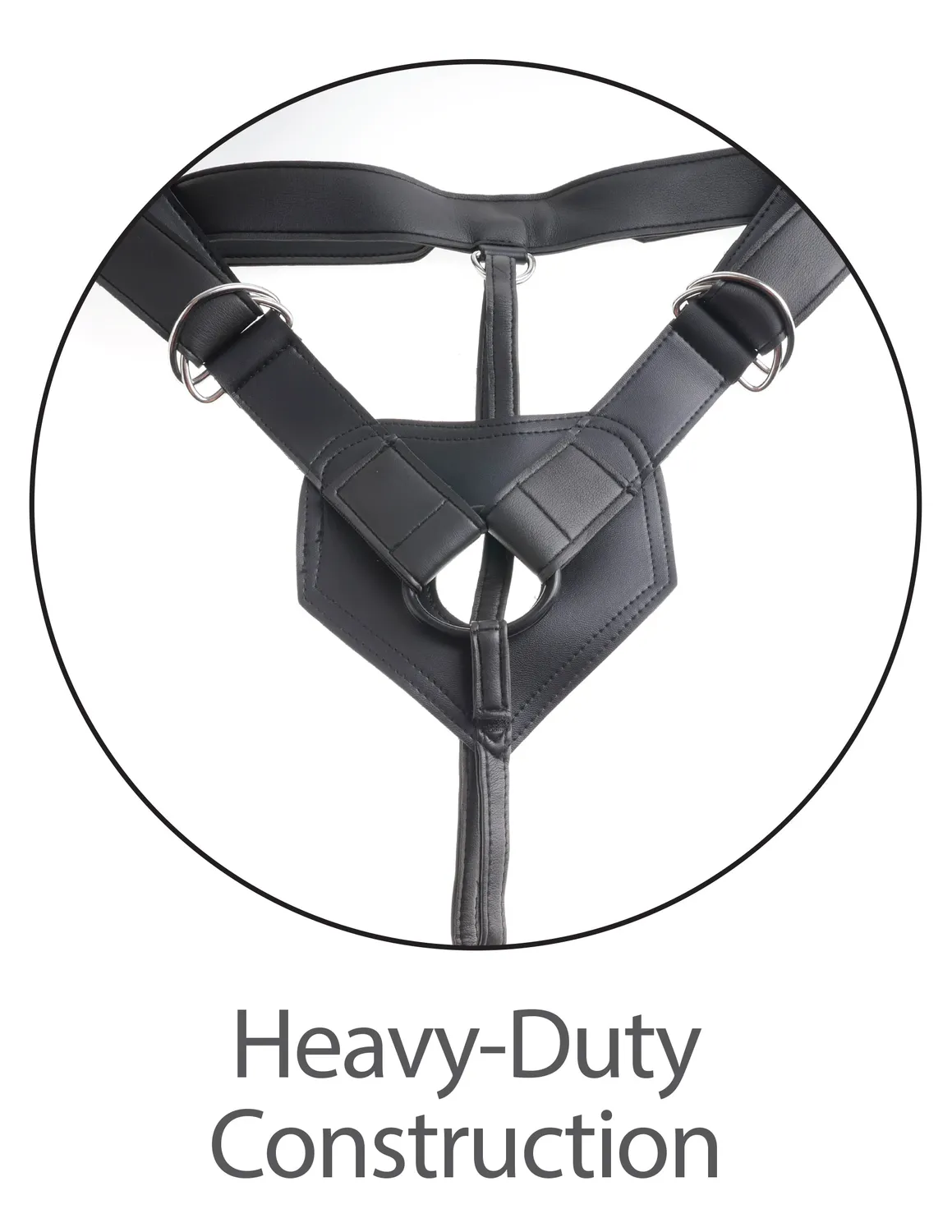 King Cock 7" gode ceinture décalotté + harnais clair