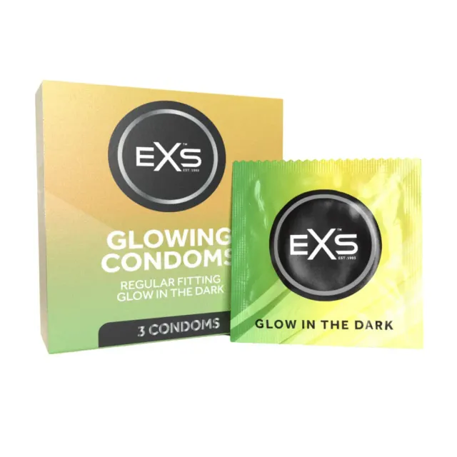 EXS Glow préservatif phosphorescent 53mm lot 3