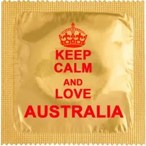 Callvin Australie KEEP CALM AND LOVE AUSTRALIA préservatif latex