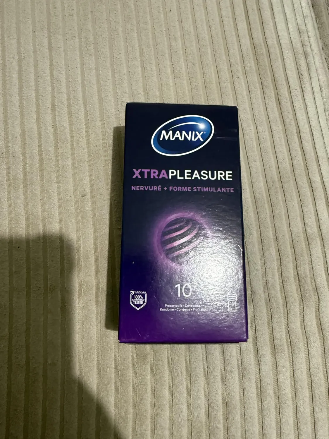 Manix Xtra Pleasure préservatifs x10 nervuré baggy