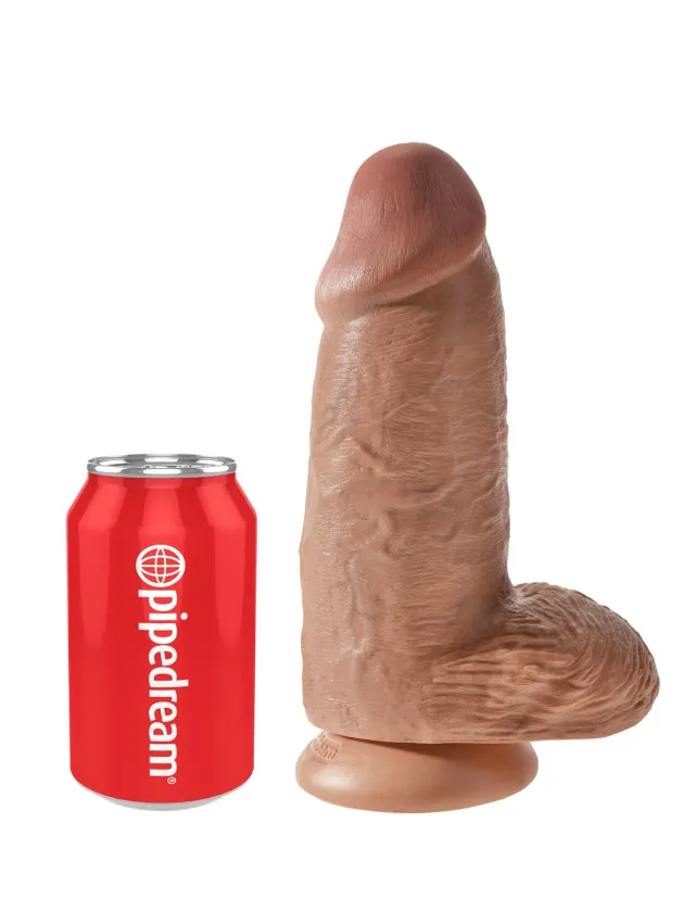 King Cock 9" Chubby gode large réaliste beige