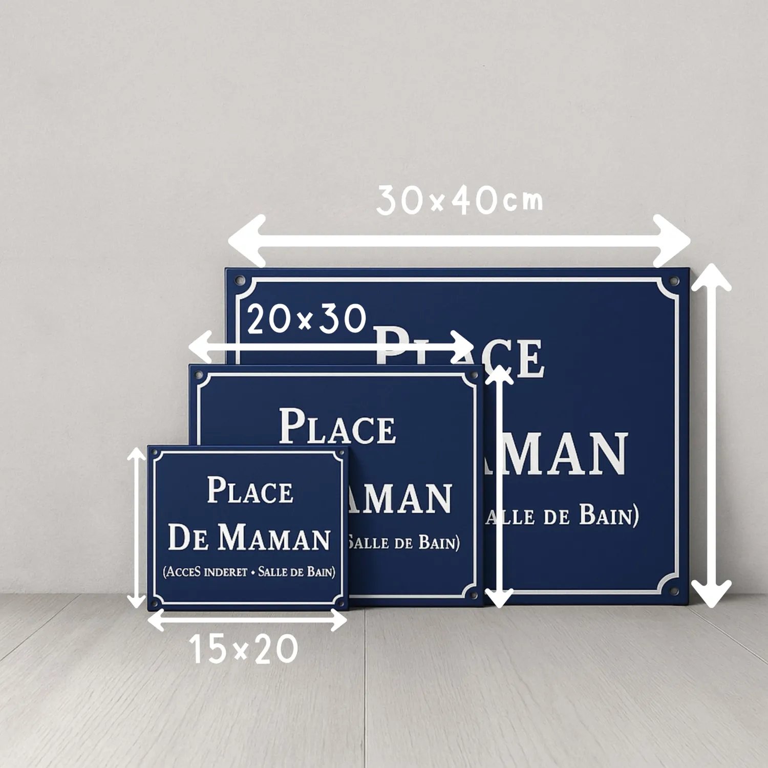 Callvin Moderne plaque rue alu 15x20 cm personnalisée