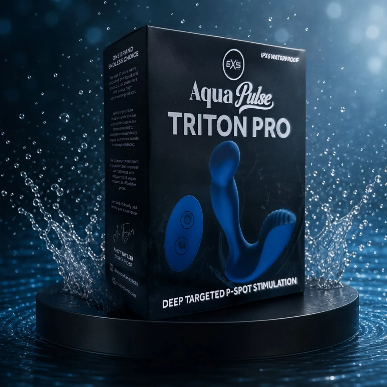EXS AquaPulse Triton Pro masseur prostate vibrant silicone
