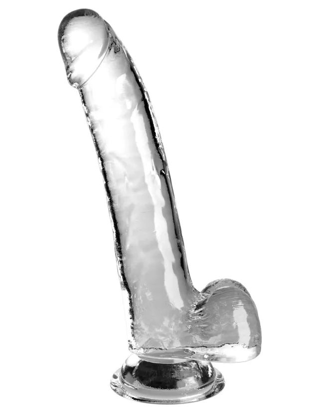 King Cock Clear 9" gode transparent ventouse 23 cm