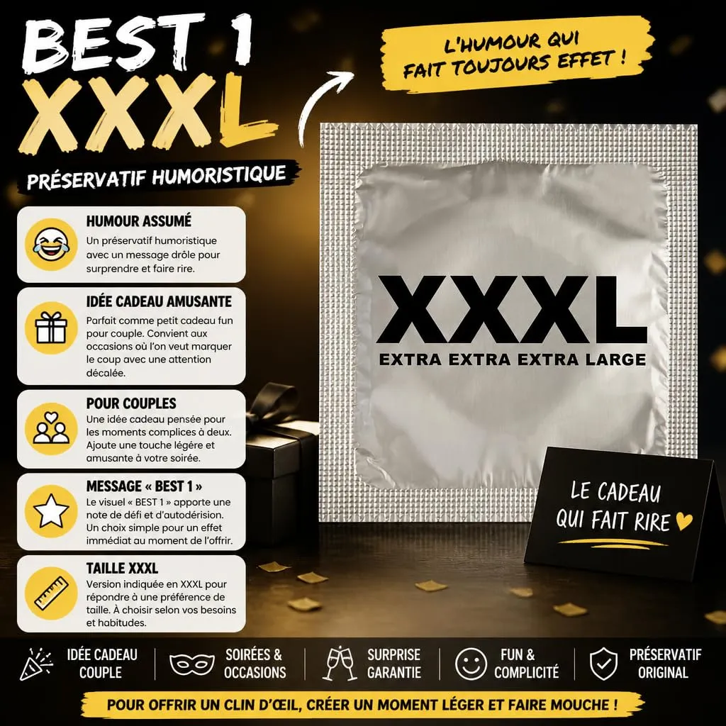 Callvin Best 1 XXXL préservatif humour message drôle