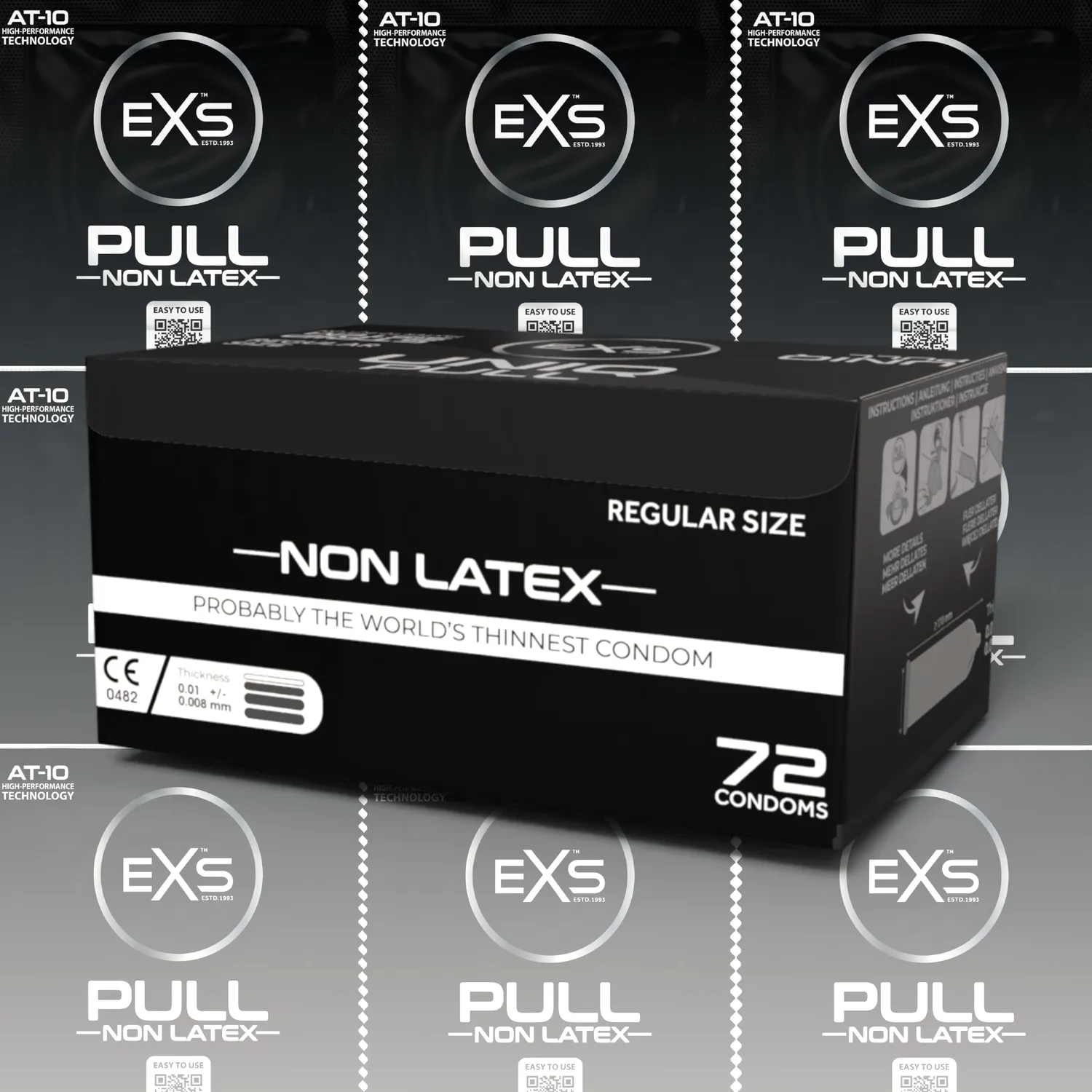 EXS PULL préservatif sans latex 54mm 3 pièces
