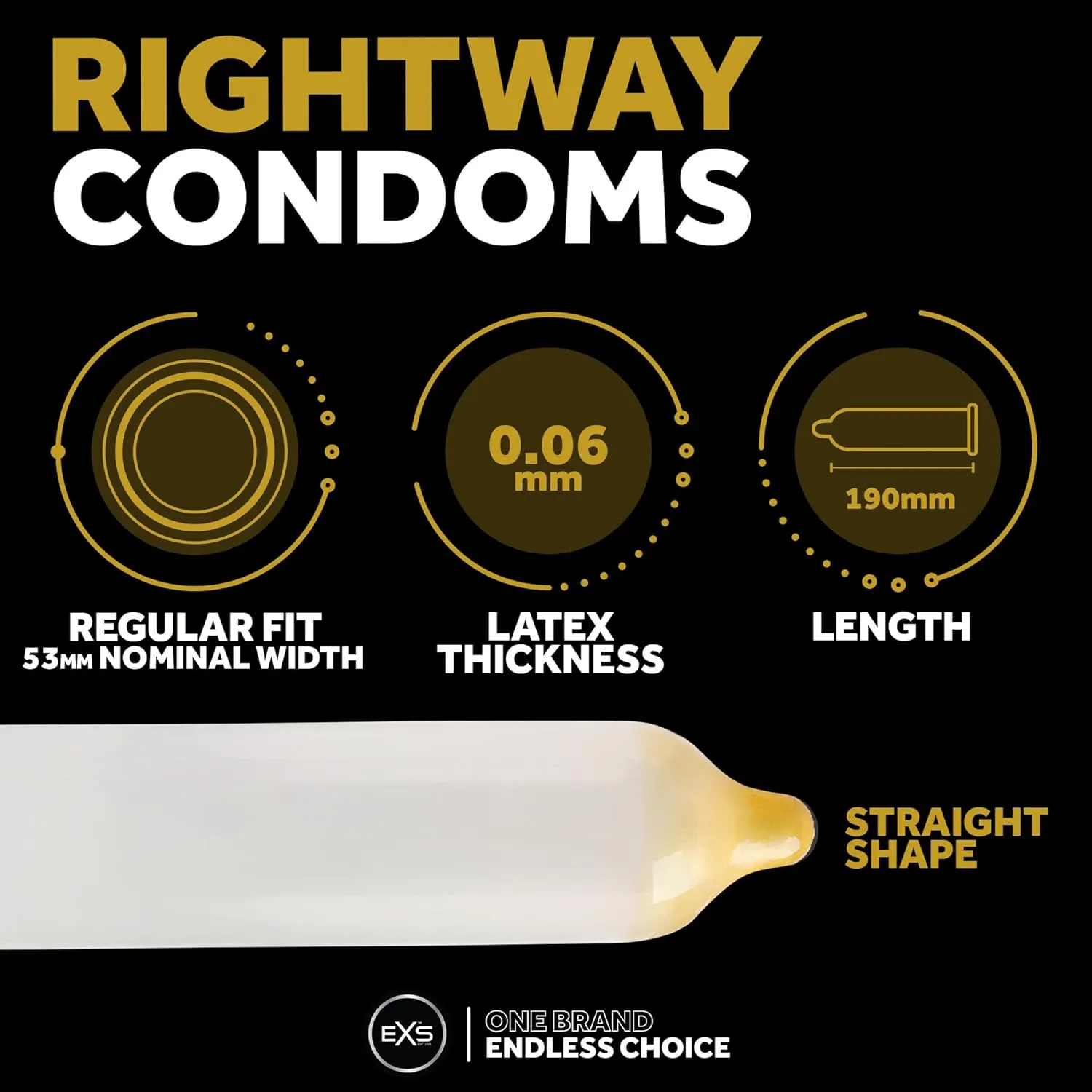 EXS Rightway Gold préservatifs x12 bicolores