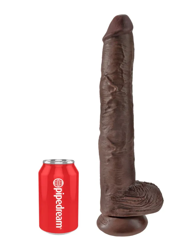King Cock 14" gode réaliste marron grand format