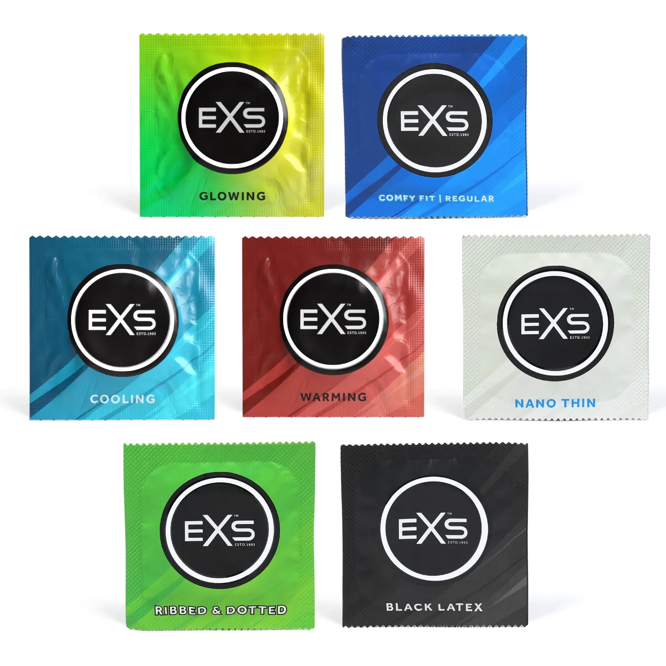 EXS Variety Pack 1 préservatifs assortis x48 fins et parfumés