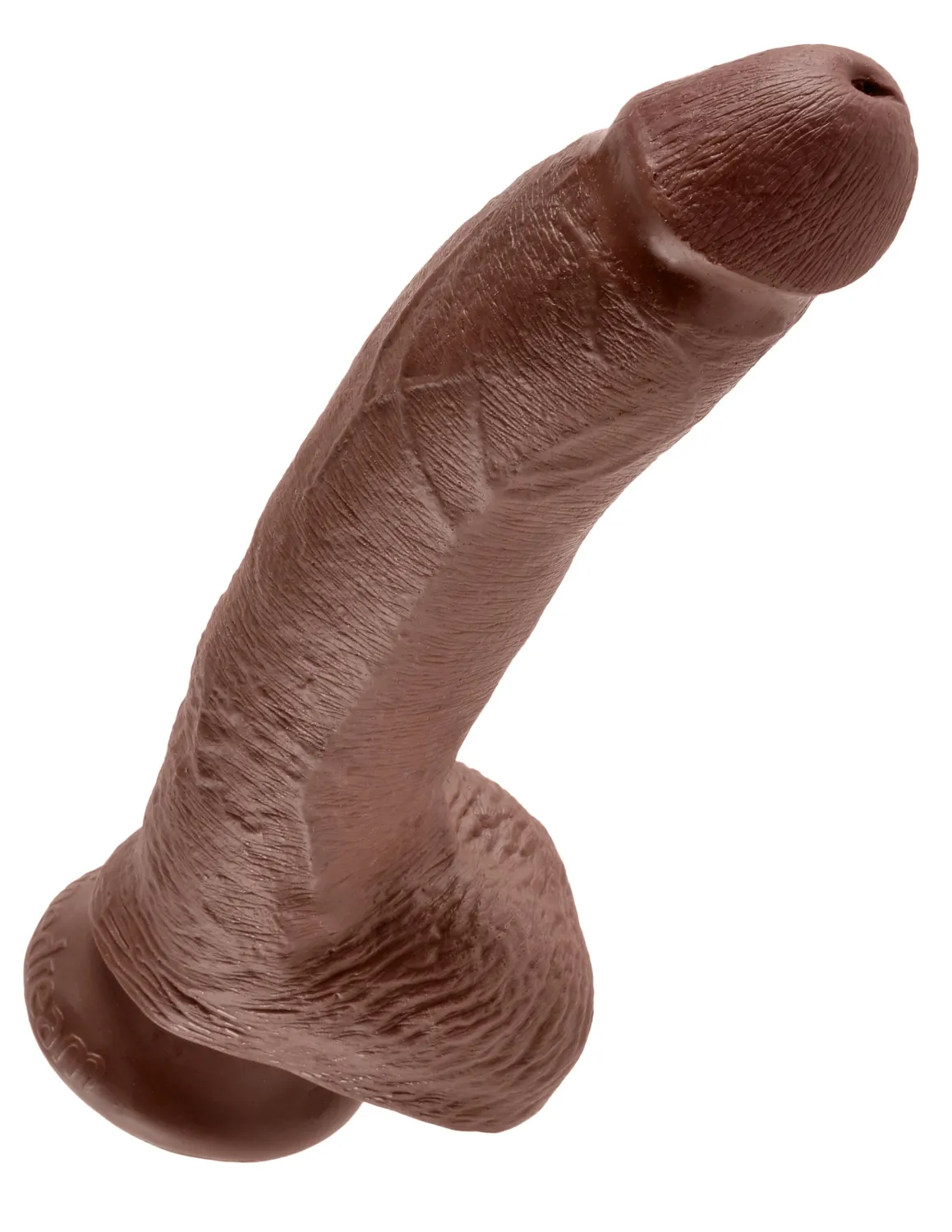 King Cock 9" Cock with Balls gode marron réaliste