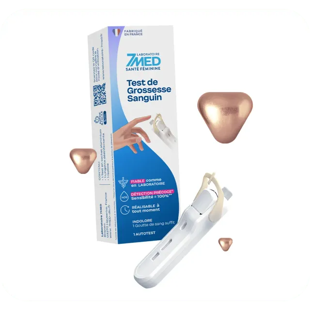 7MED test de grossesse sanguin rapide sensible
