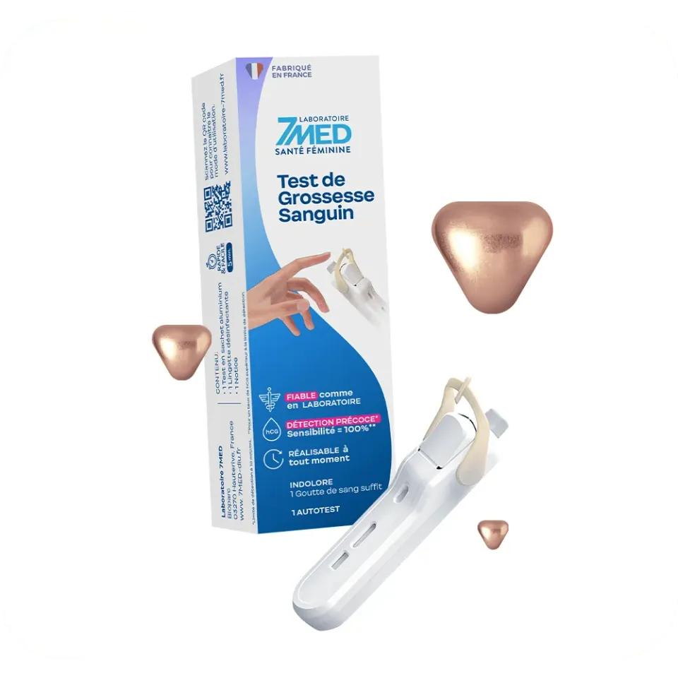 7MED test de grossesse sanguin rapide sensible