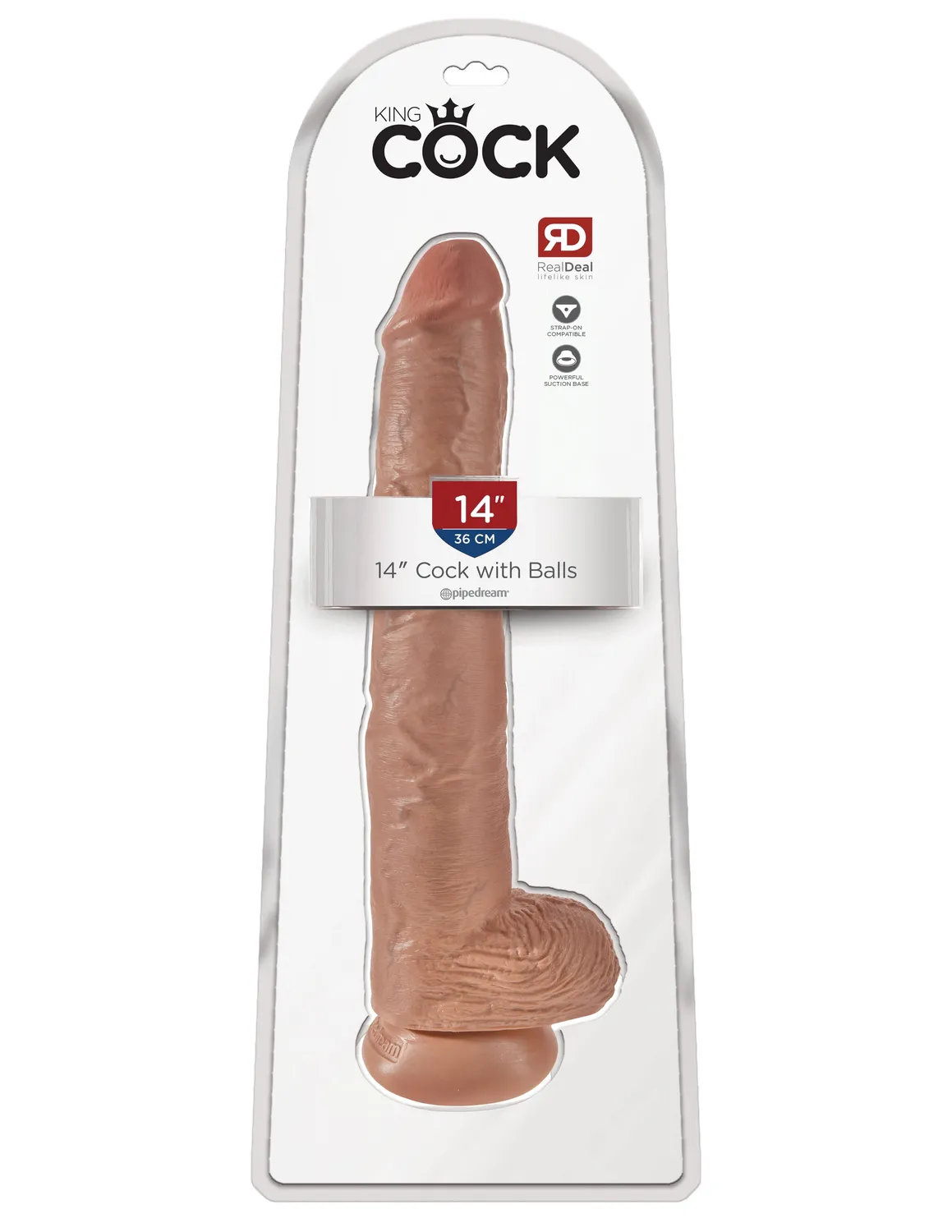 King Cock 14 pouces gode réaliste ventouse teint hâlé