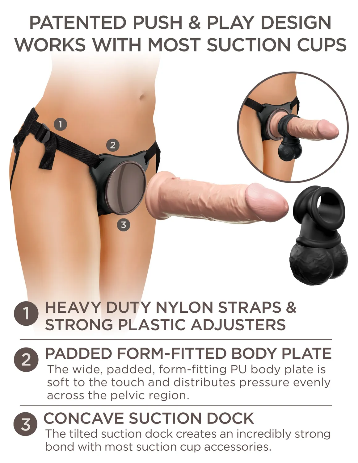 King Cock Elite Body Dock kit gode silicone harnais