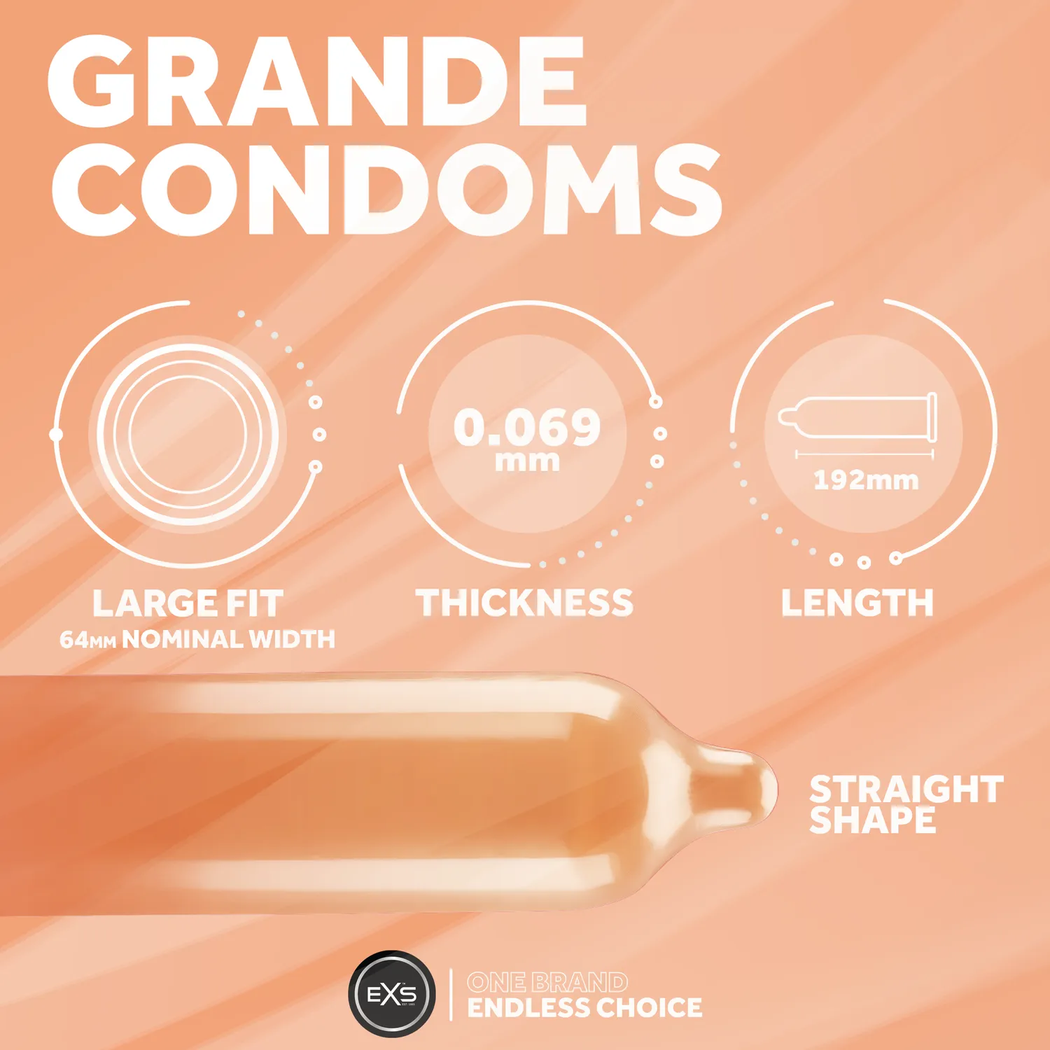 EXS Grande XL préservatifs XL 64mm x12