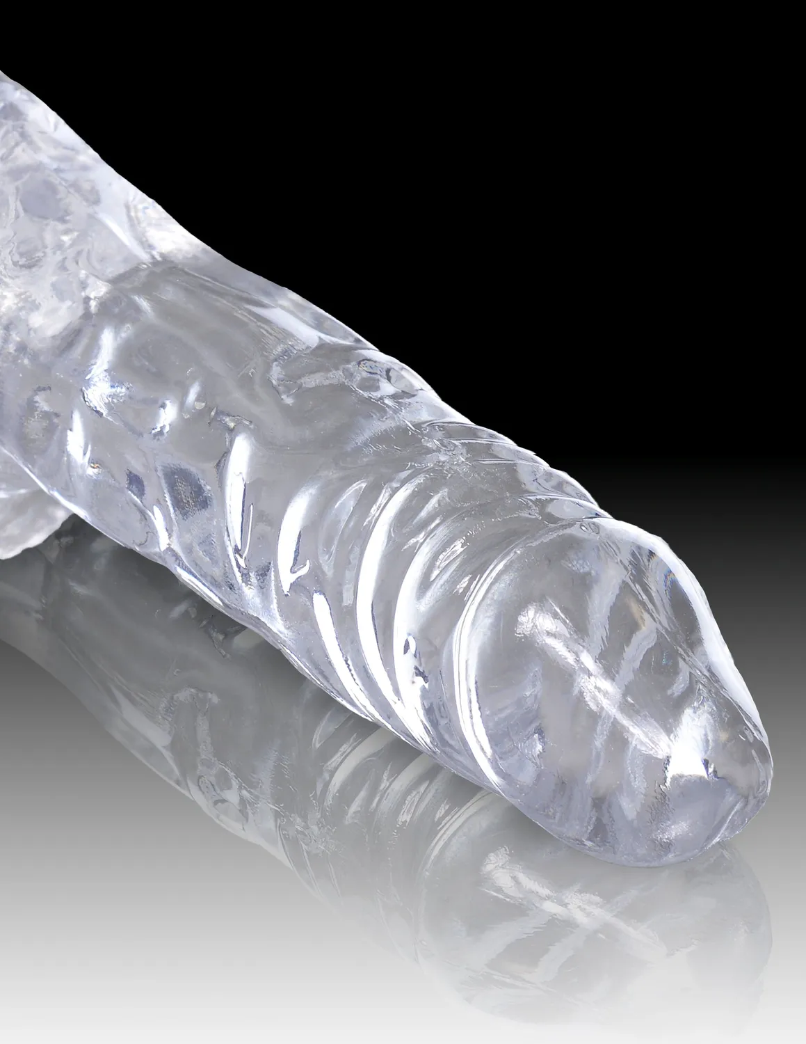 King Cock Clear 4" Cock with Balls gode transparent souple