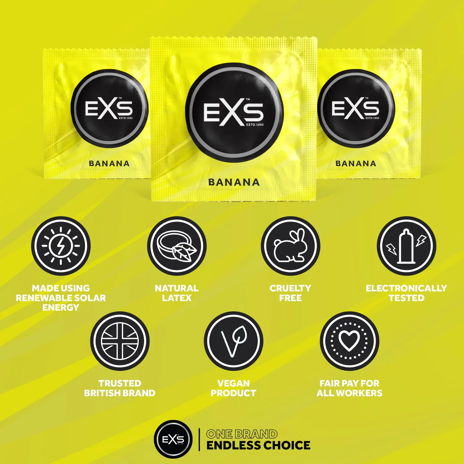 EXS Banane préservatifs parfumés 54 mm x100