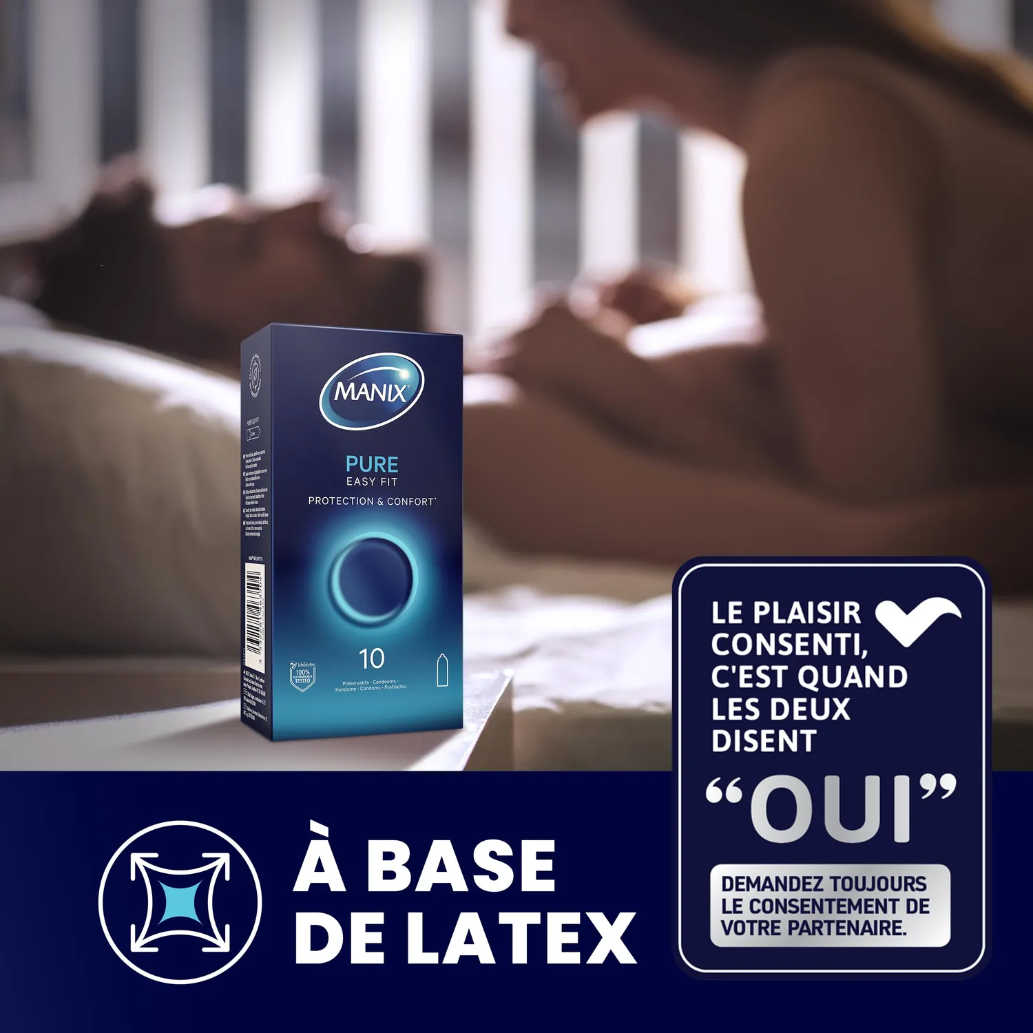Manix Pure préservatifs x10 classique 53 mm