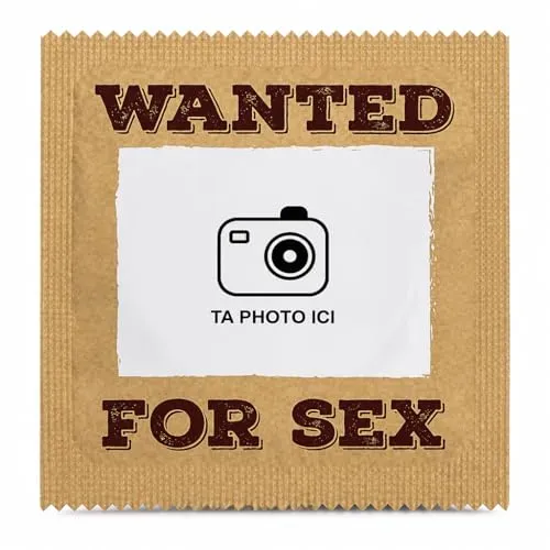Callvin Wanted for sex préservatifs personnalisables lot de 5 latex