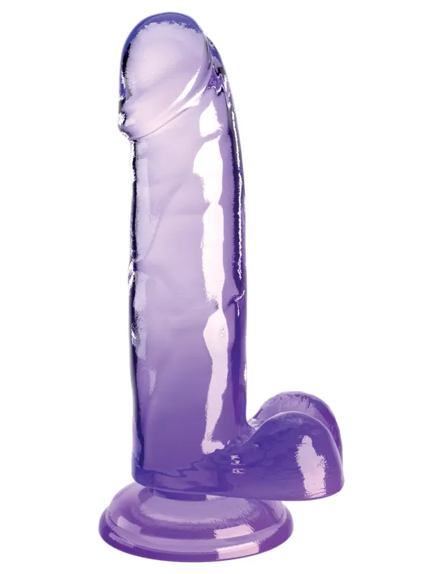 King Cock Clear 7" with Balls gode violet translucide