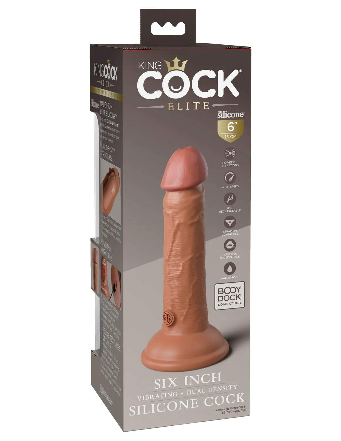 King Cock Elite 6" gode vibrant silicone