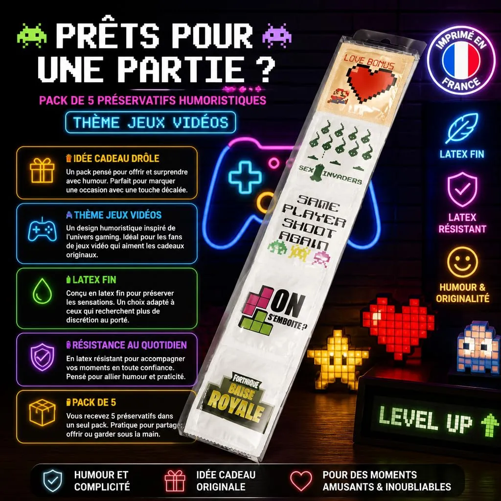 Callvin Jeux Vidéos préservatifs x5 latex fin