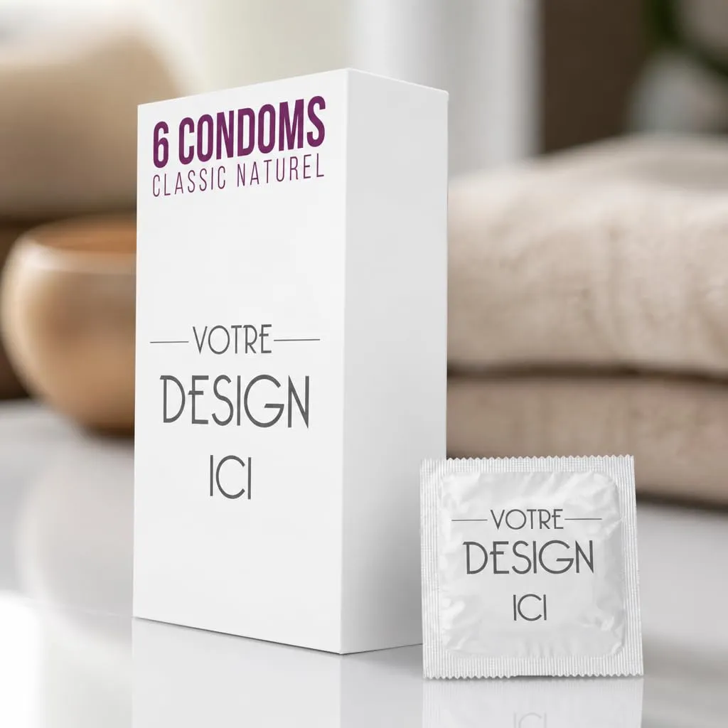 Callvin Personnalisable Photo Texte préservatif lubrifié lot 6