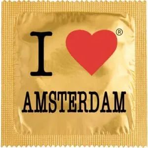 Callvin Hollande I Love Amsterdam préservatif latex fin