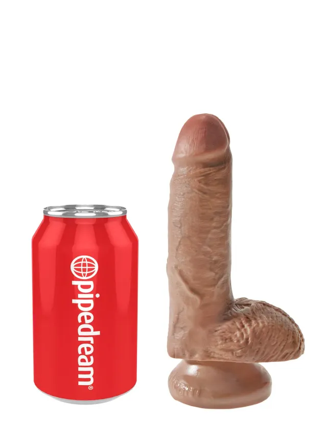 King Cock 7" gode ventouse réaliste beige