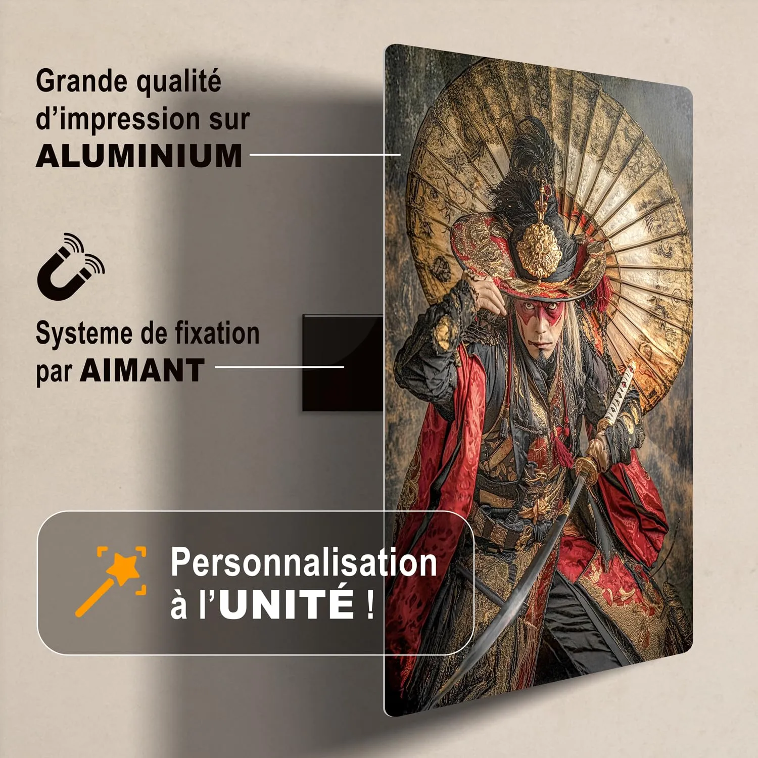 Callvin plaque photo aluminium personnalisée 15 x 20 cm