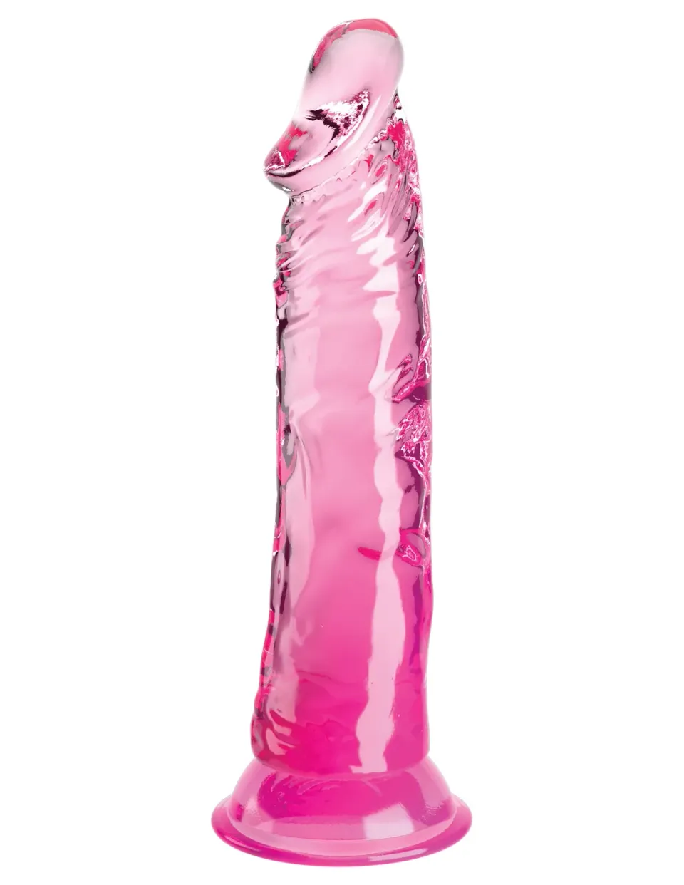 King Cock Clear 8" gode transparent avec ventouse