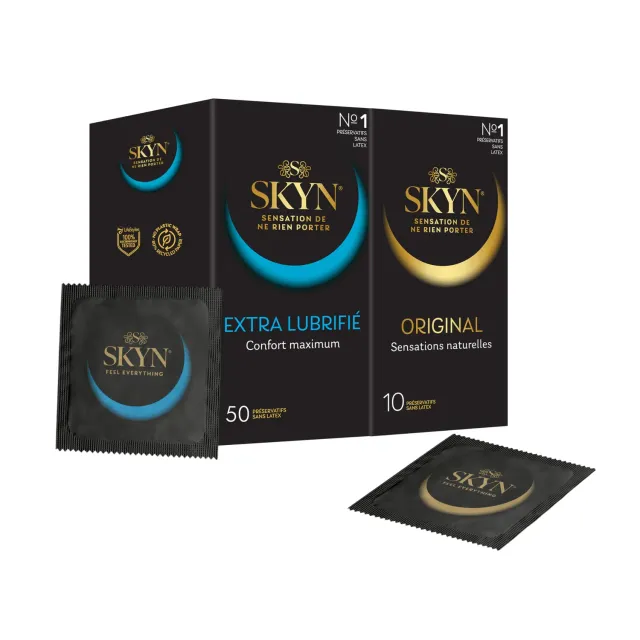 SKYN Extra Lubrifié Original préservatifs lot 60