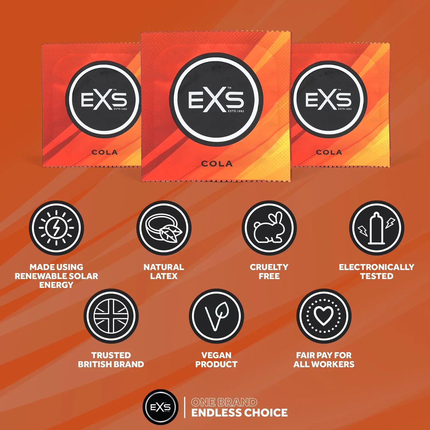 EXS Cola préservatifs aromatisés 100 goût cola 54mm