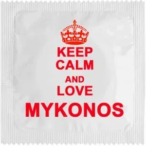 Callvin Grèce Keep Calm And Love Mykonos préservatif latex